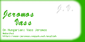 jeromos vass business card